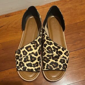Crown Vintage Leopard Print Sandals